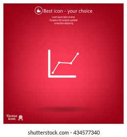 Infographic. Chart icon. Growing graph simbol.