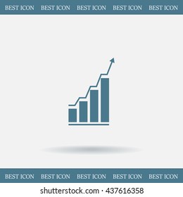 Infographic. Chart icon. Growing graph simbol.