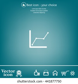 Infographic. Chart icon. Growing graph simbol.