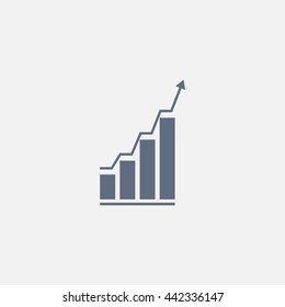 Infographic. Chart icon. Growing graph simbol.