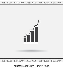 Infographic. Chart icon. Growing graph simbol.