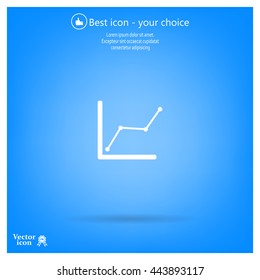Infographic. Chart icon. Growing graph simbol.