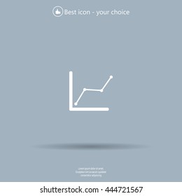 Infographic. Chart icon. Growing graph simbol.