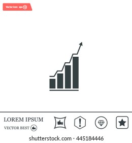 Infographic. Chart icon. Growing graph simbol.