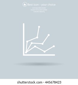 Infographic. Chart icon. Growing graph simbol.
