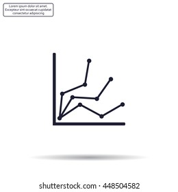 Infographic. Chart icon. Growing graph simbol.