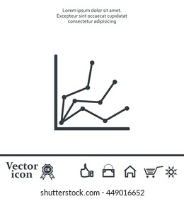 Infographic. Chart icon. Growing graph simbol.
