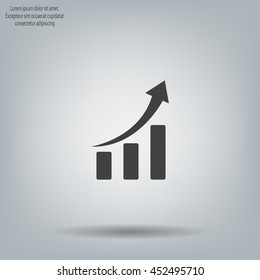 Infographic. Chart icon. Growing graph simbol.
