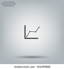 Infographic. Chart icon. Growing graph simbol.