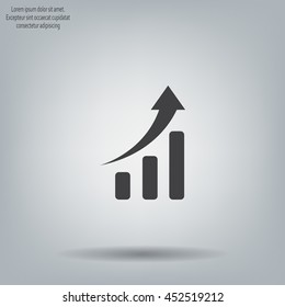 Infographic. Chart icon. Growing graph simbol.