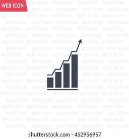 Infographic. Chart icon. Growing graph simbol.