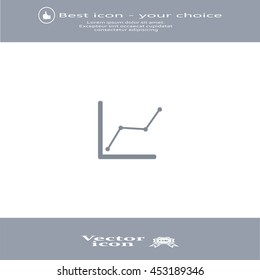 Infographic. Chart icon. Growing graph simbol.