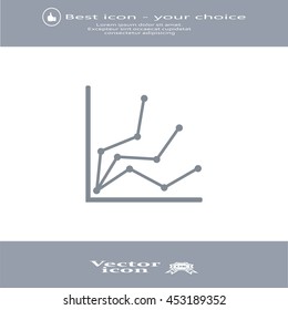 Infographic. Chart icon. Growing graph simbol.