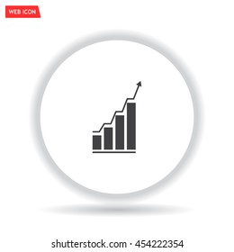 Infographic. Chart icon. Growing graph simbol.