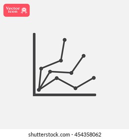 Infographic. Chart icon. Growing graph simbol.