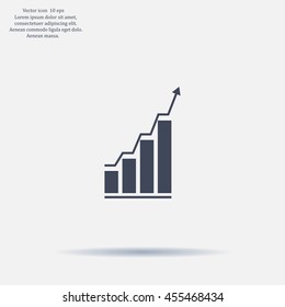 Infographic. Chart icon. Growing graph simbol.
