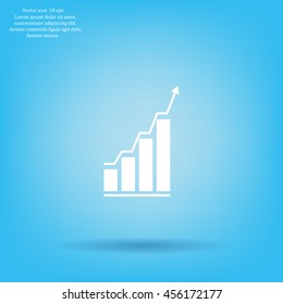Infographic. Chart icon. Growing graph simbol.