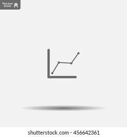 Infographic. Chart icon. Growing graph simbol.