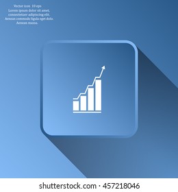 Infographic. Chart icon. Growing graph simbol.