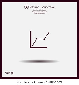 Infographic. Chart icon. Growing graph simbol.