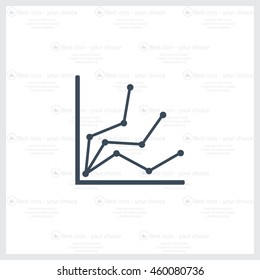 Infographic. Chart icon. Growing graph simbol.