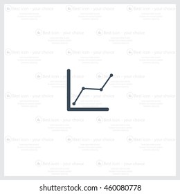 Infographic. Chart icon. Growing graph simbol.