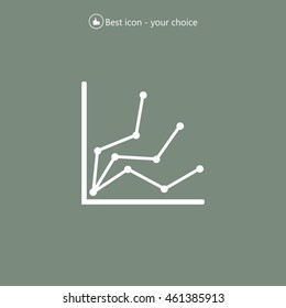 Infographic. Chart icon. Growing graph simbol.
