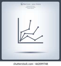 Infographic. Chart icon. Growing graph simbol.