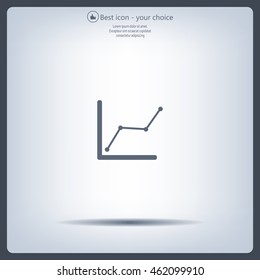 Infographic. Chart icon. Growing graph simbol.