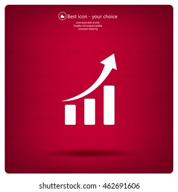 Infographic. Chart icon. Growing graph simbol.