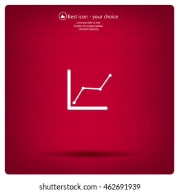 Infographic. Chart icon. Growing graph simbol.