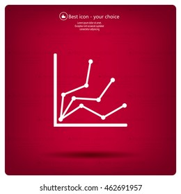 Infographic. Chart icon. Growing graph simbol.