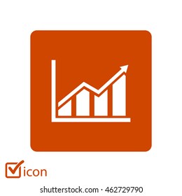Infographic. Chart icon. Growing graph simbol.