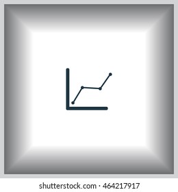 Infographic. Chart icon. Growing graph simbol.