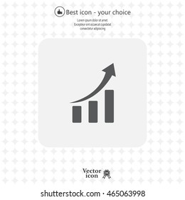 Infographic. Chart icon. Growing graph simbol.