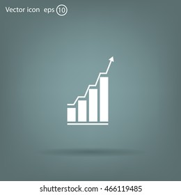 Infographic. Chart icon. Growing graph simbol.