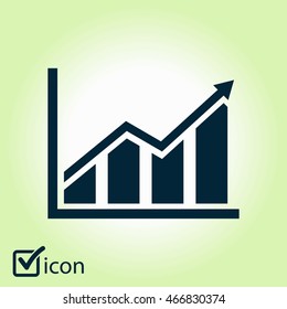 Infographic. Chart icon. Growing graph simbol.