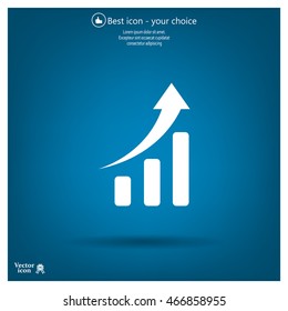 Infographic. Chart icon. Growing graph simbol.