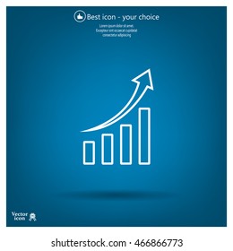 Infographic. Chart icon. Growing graph simbol.