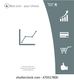 Infographic. Chart icon. Growing graph simbol.