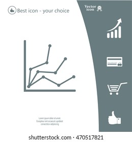 Infographic. Chart icon. Growing graph simbol.