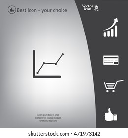 Infographic. Chart icon. Growing graph simbol.