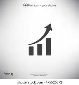 Infographic. Chart icon. Growing graph simbol.