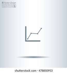 Infographic. Chart icon. Growing graph simbol.