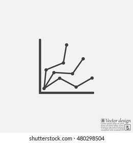 Infographic. Chart icon. Growing graph simbol.