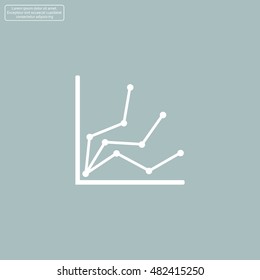 Infographic. Chart icon. Growing graph simbol.