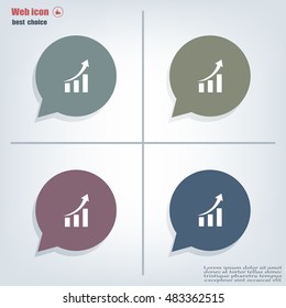 Infographic. Chart icon. Growing graph symbol.