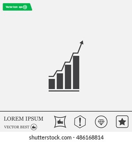 Infographic. Chart icon. Growing graph simbol.