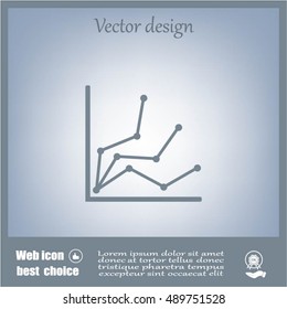 Infographic. Chart icon. Growing graph simbol.