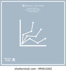 Infographic. Chart icon. Growing graph simbol.
